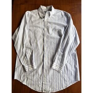 Vintage Polo Jeans Co. Ralph Lauren Men's Blue Striped Shirt Cotton - Size M
